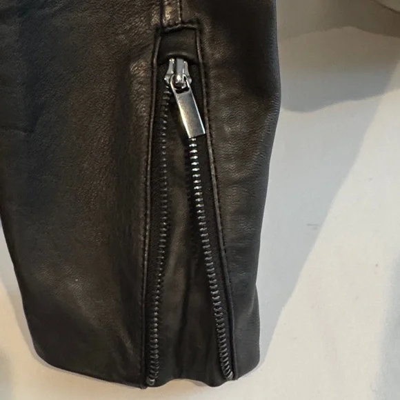 BADGLEY MISCHKA Women's Black Leather Jacket - Picture 13 of 15